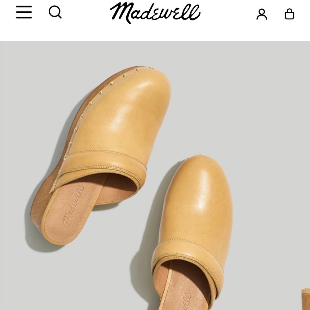 Madewell Tan Leather Clogs
